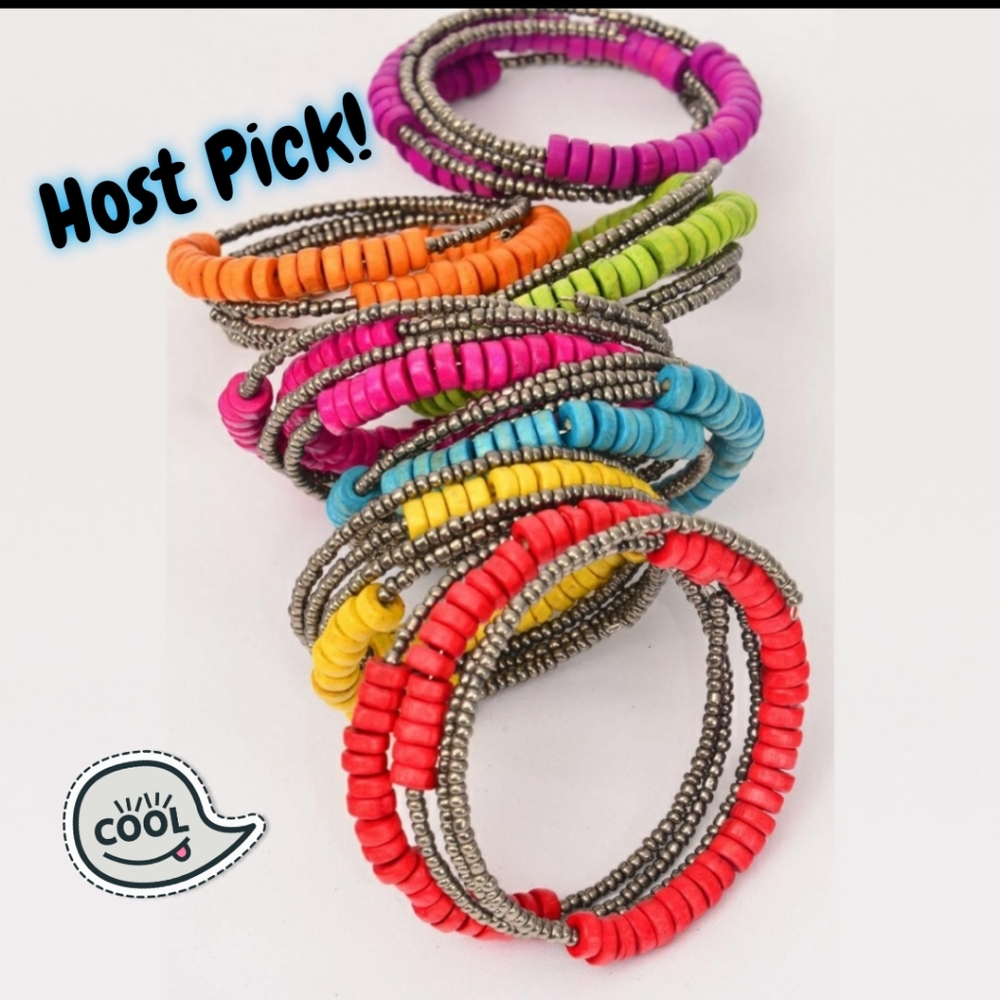 🎉Host Pick🎊Wooden Indian Seed Bead Bracelet